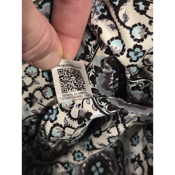 Vera Bradley Leather Cross Body Bag Quilted Paisley Lining Adjustable Moto - Picture 8 of 15